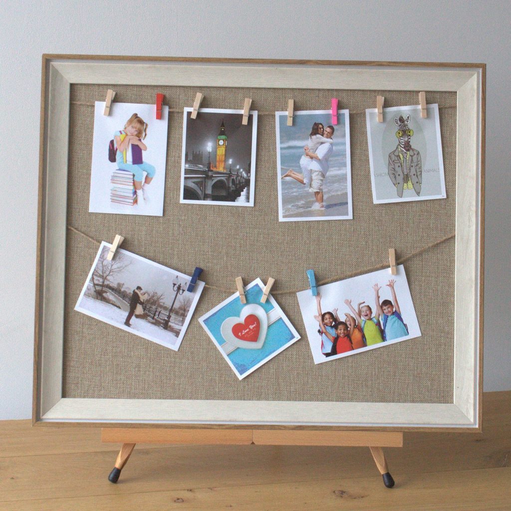 Lrg DIY Peg Photo Frame (50x60cm) Natural Jute The Giftporium